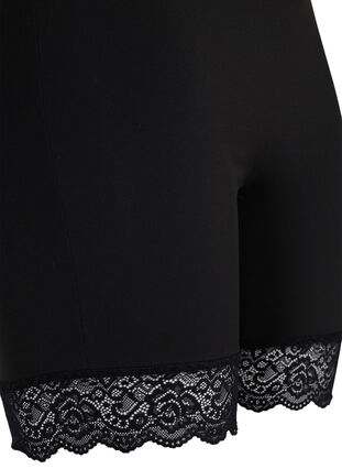 Light shapewear shorts with lace trim - Black - Sz. 42-60 - Zizzifashion