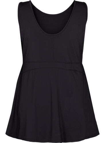 Padel dress with inner shorts, Black, Packshot image number 1