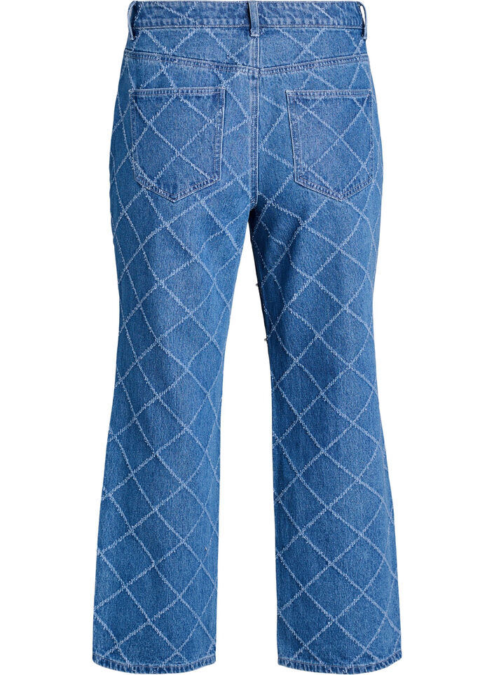Kiana jeans with a high waist and distressed pattern, Light Blue, Packshot image number 1
