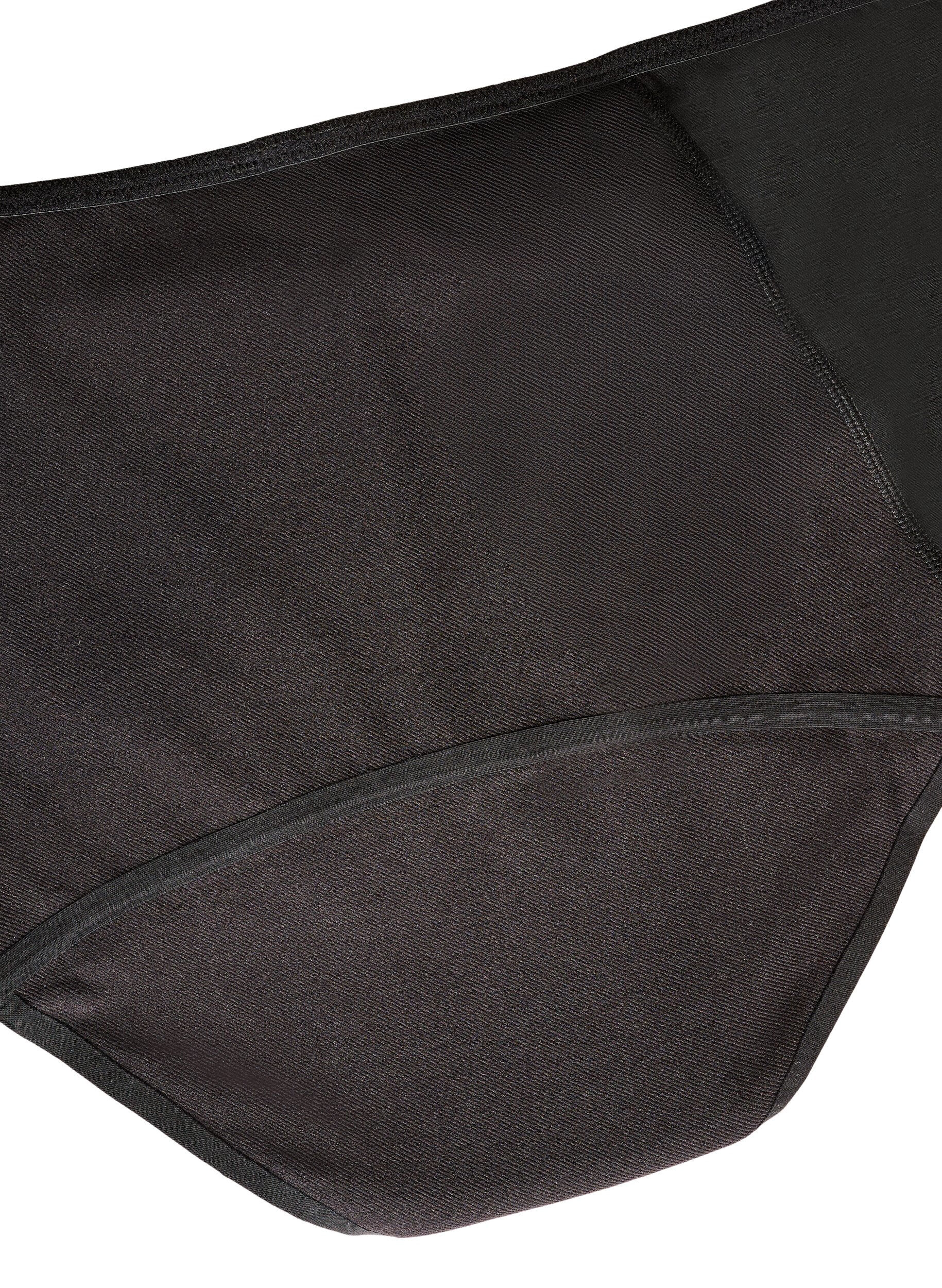 Zizzifashion High-waisted cotton overnight period panties, Black, Packshot image number 4