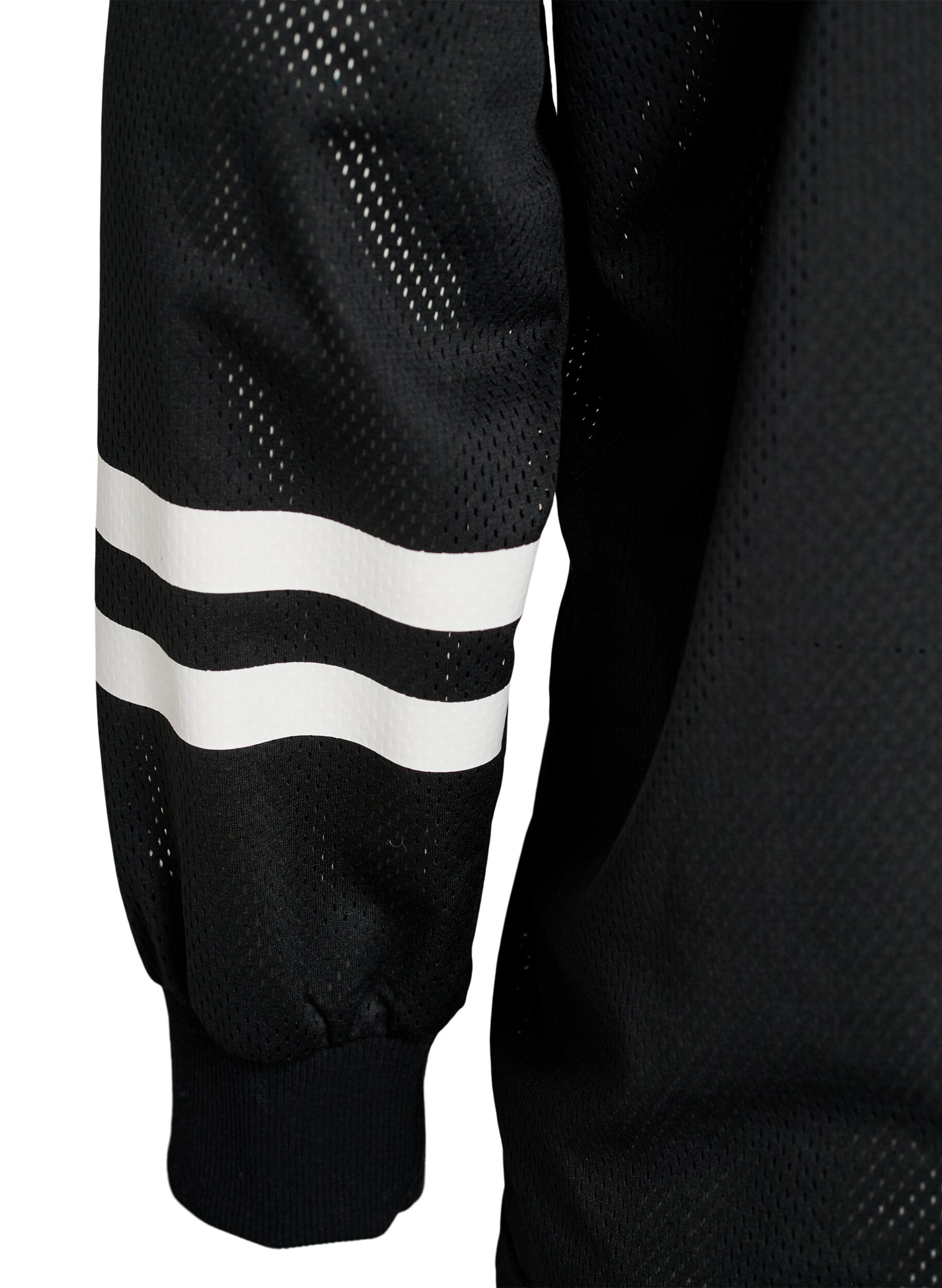 ZizzifashionSporty mesh top with text print, Black, Packshot image number 3