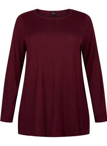 Knitted blouse in cotton-viscose blend, Port Royal, Packshot image number 0