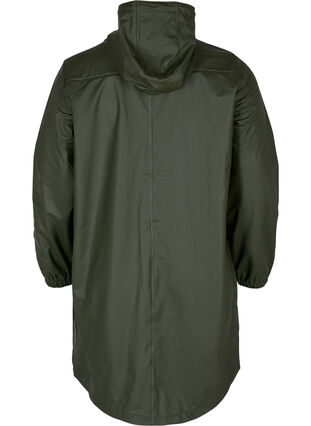Rain jacket with hood and button fastening, Forest Night, Packshot image number 1