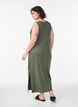 Sleeveless ribbed dress in viscose, Green, Model image number 1