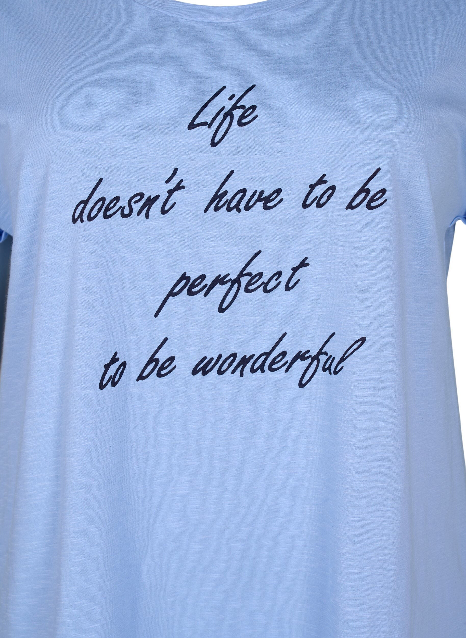 Zizzifashion Printed T-shirt in organic cotton, Serenityw.Navy Print, Packshot image number 2