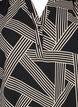 Long-sleeved shirt blouse with V-neck, BLACK BEIGE GRAPHIC, Packshot image number 2