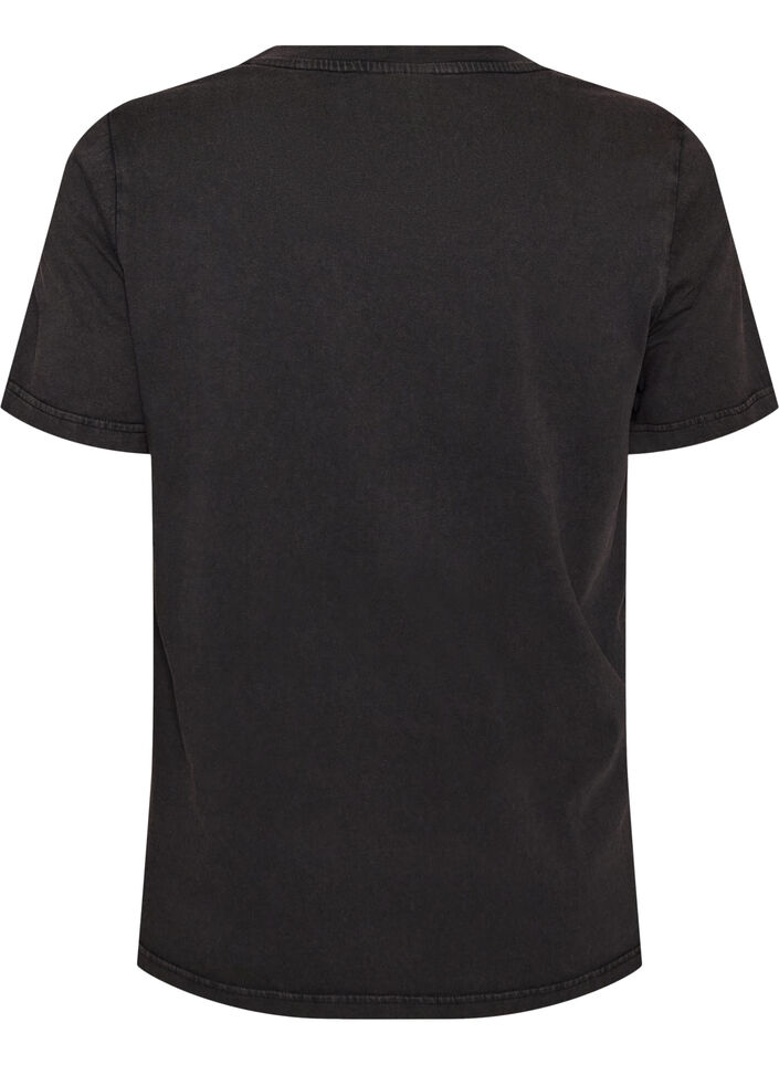 Organic cotton t-shirt with print, Dark Grey, Packshot image number 1