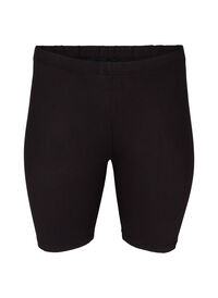 New Womens Black Stretchy Cycling Short, 3/4 Plain And Lace Trim