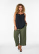 High-waisted culottes with an elasticated back, Green, Model image number 0