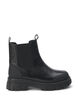 Wide fit - Croco Chelsea boot in leather, Black, Packshot image number 0
