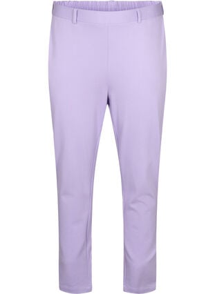 Cropped trousers with pockets, Purple Rose, Packshot image number 0