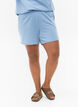 Plain workout shorts with pockets, Faded Denim, Model image number 2