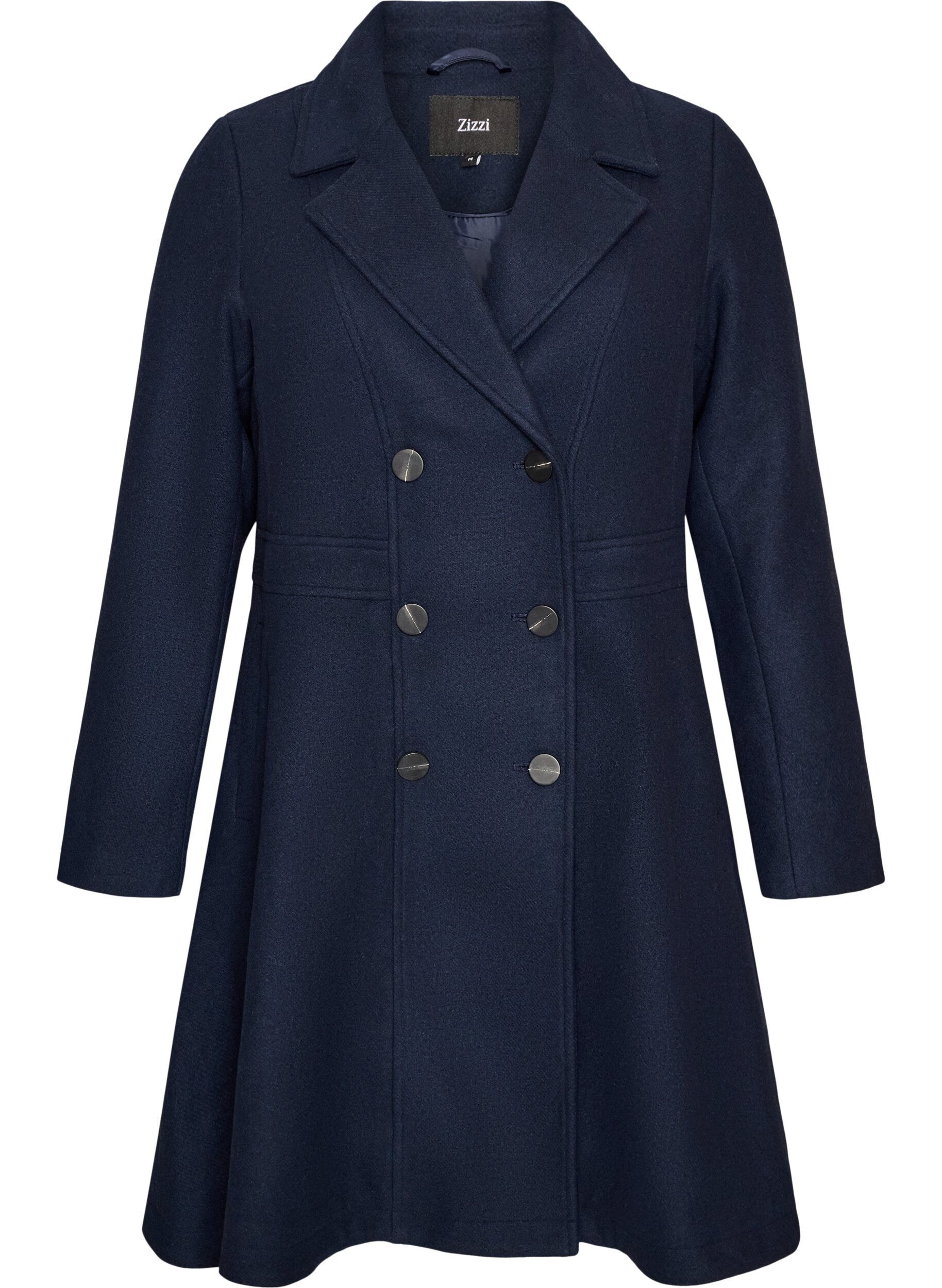 ZizzifashionA-line wool coat with pockets, 1494, Packshot image number 0