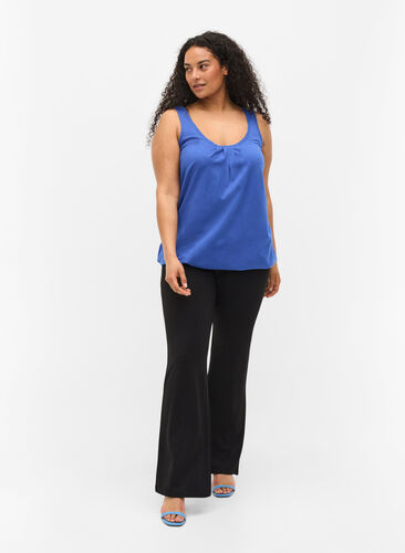 Trousers in a viscose blend, Black, Model image number 0