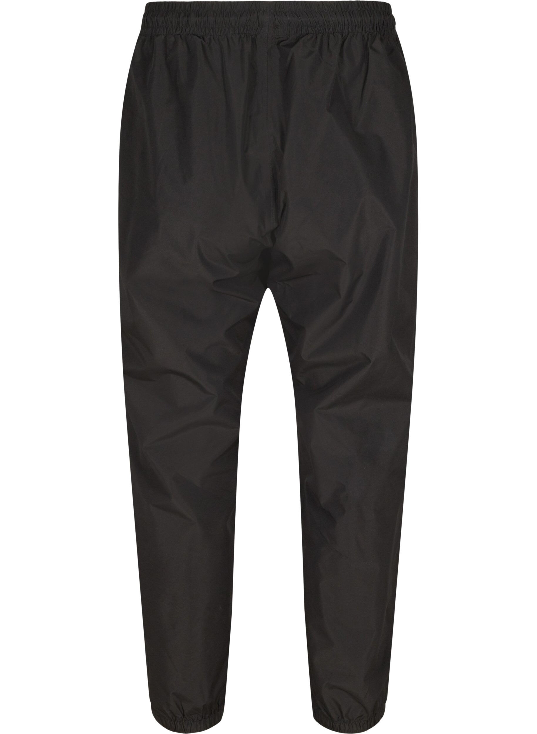 Zizzifashion Rain trousers with elastic and drawstrings, Black, Packshot image number 1