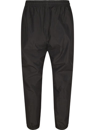 Rain trousers with elastic and drawstrings, Black, Packshot image number 1