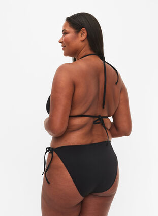 Bikini bottoms with tie strings, Black, Model image number 1