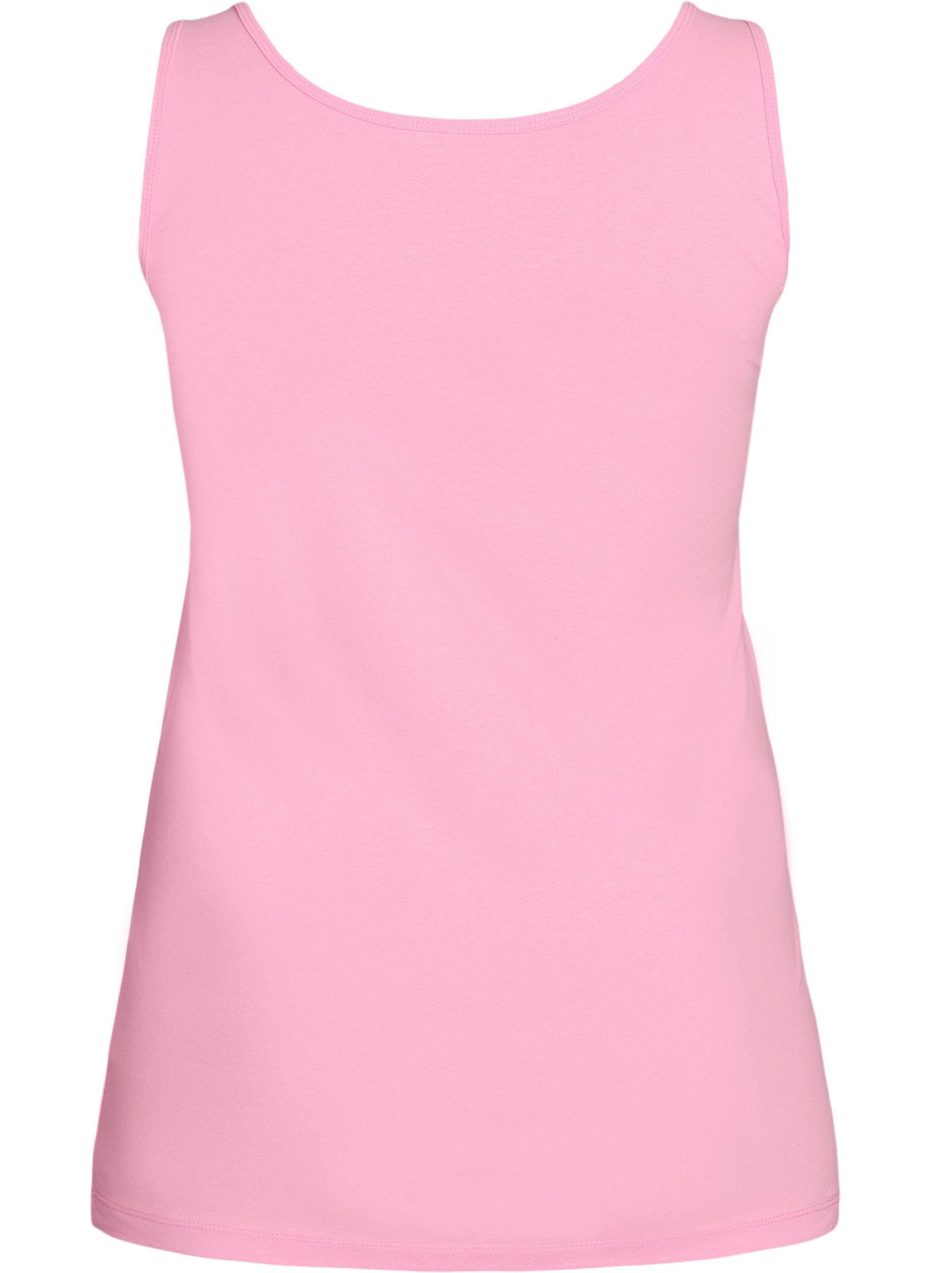 ZizzifashionSolid color basic top in cotton, Pink, Packshot image number 1