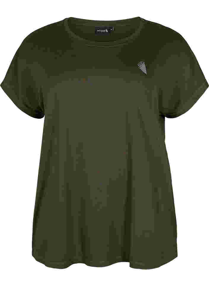 Short sleeved workout t-shirt, Forest Night, Packshot image number 0