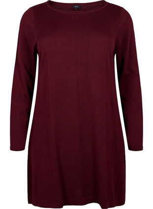 Knitted dress in cotton-viscose blend, Port Royal Mel., Packshot image number 0