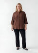 Tunic with 3/4 sleeves, Brown, Model image number 1