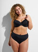Underwired bikini top with high support, Black, Model image number 1