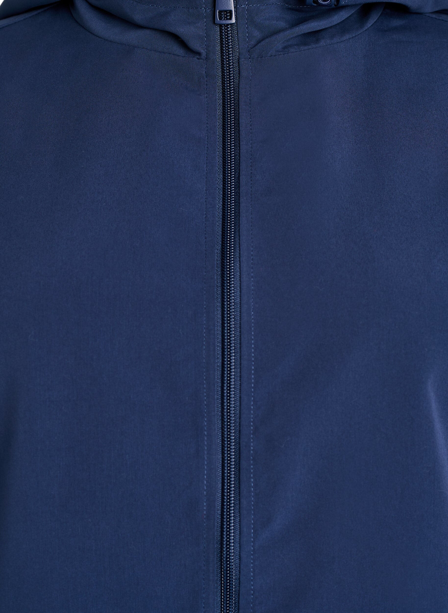 ZizzifashionLightweight jacket with a hood and zipper, Blue, Packshot image number 2