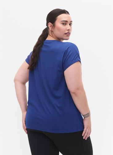 Short sleeved workout t-shirt, Sodalite Blue, Model image number 1