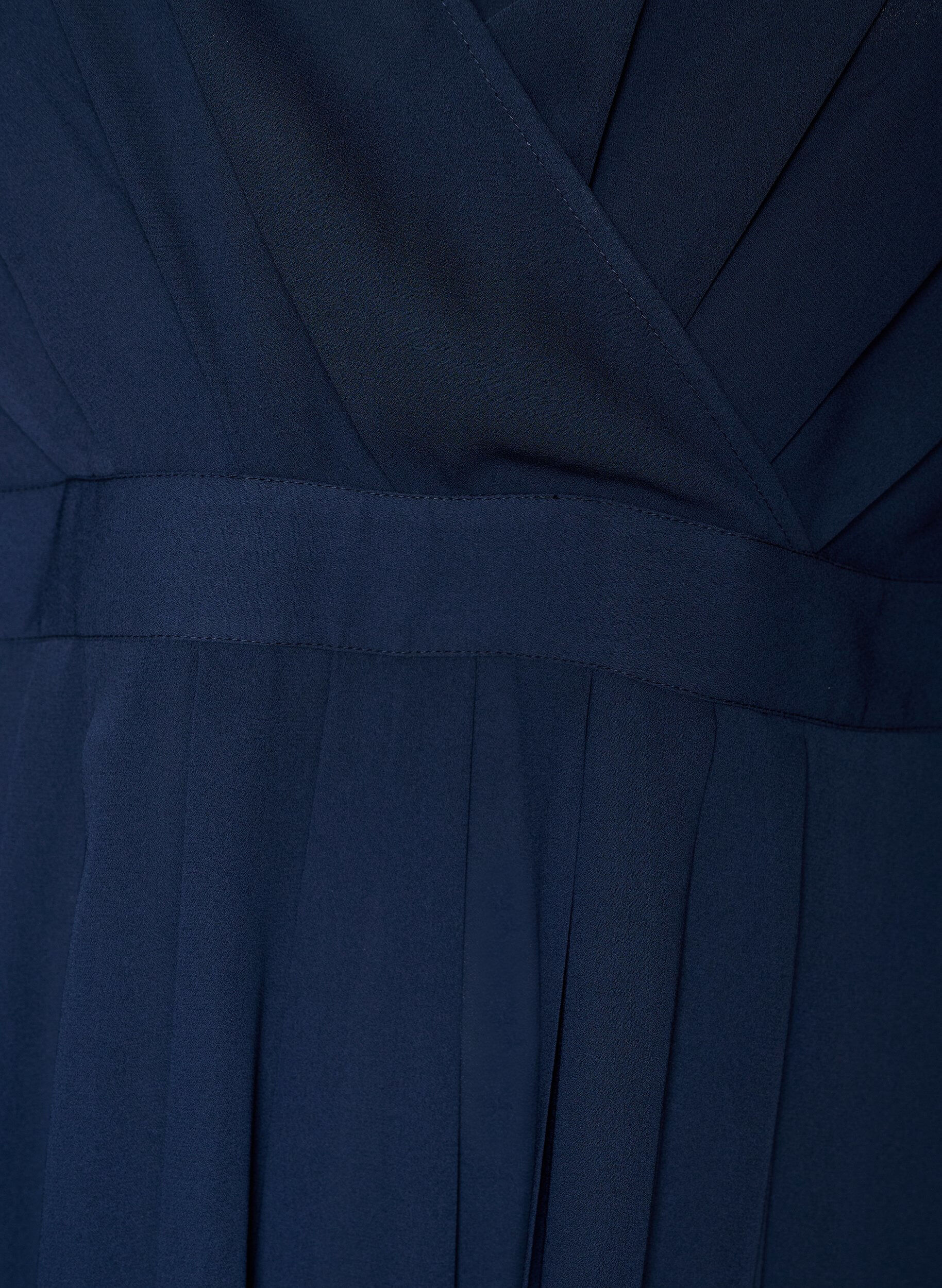 ZizzifashionMaxi dress with a wrap-over neckline and long sleeves, Blue, Packshot image number 2