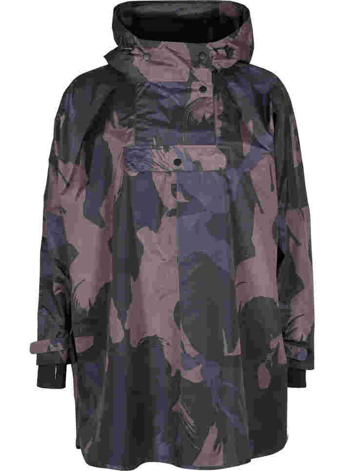 Rain poncho with camouflage print, Camou Print, Packshot