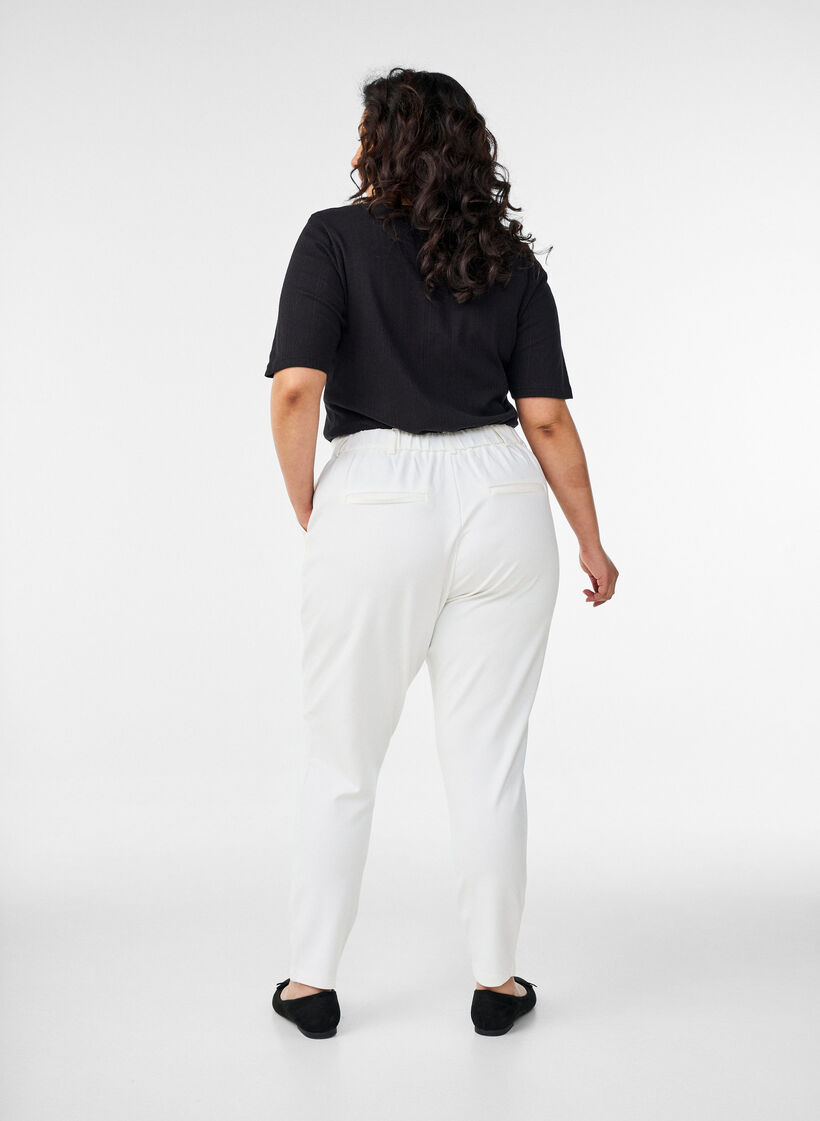 Cropped Maddison trousers, White, Model image number 1