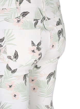 High waisted Amy jeans with floral print, White Flower AOP L78, Packshot image number 3
