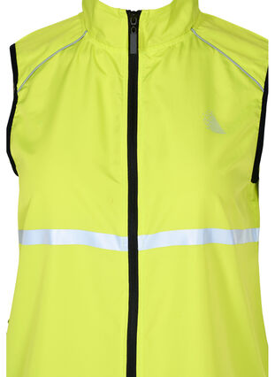 Yellow running vest with reflectors, Neon Yellow, Packshot image number 2
