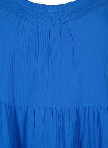 Solid cotton tie-dye dress, Victoria blue, Packshot image number 2