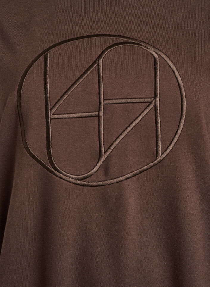 Sweatshirt with motif, Brown, Packshot image number 2