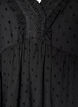 Viscose blouse with a dotted texture and V-neck, Black, Packshot image number 2