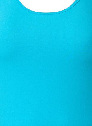 Cotton basic top, Blue Atoll, Packshot image number 2