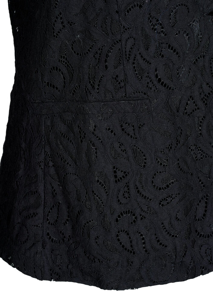 Lace blazer with pockets, Black, Packshot image number 3