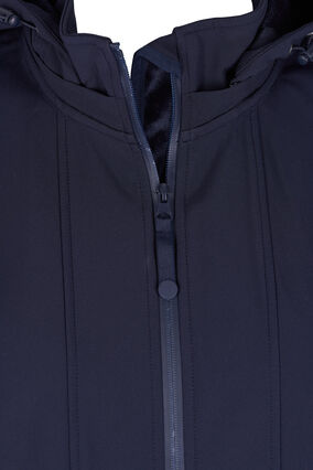 Hooded softshell jacket, Night Sky solid, Packshot image number 2