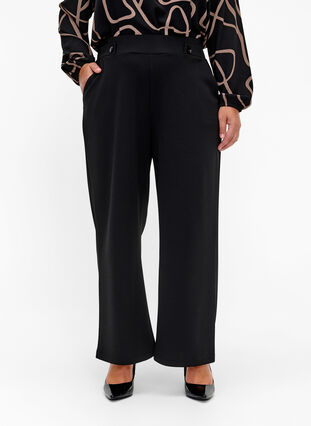 Loose trousers with pockets, Black, Model image number 2