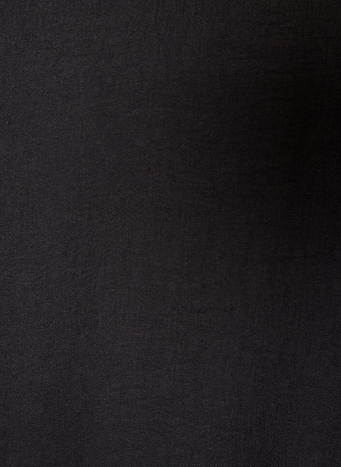 Viscose blouse with V-neck and balloon silhouette, Black, Packshot image number 2