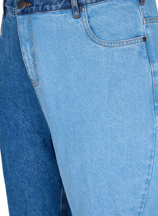 Two-tone Mille Mom Fit Jeans, Lt. B. Comb, Packshot image number 2