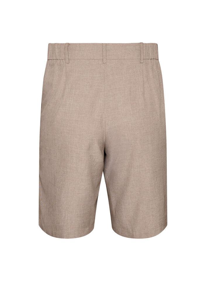Loose high-waisted Bermuda shorts, Brown, Packshot image number 1