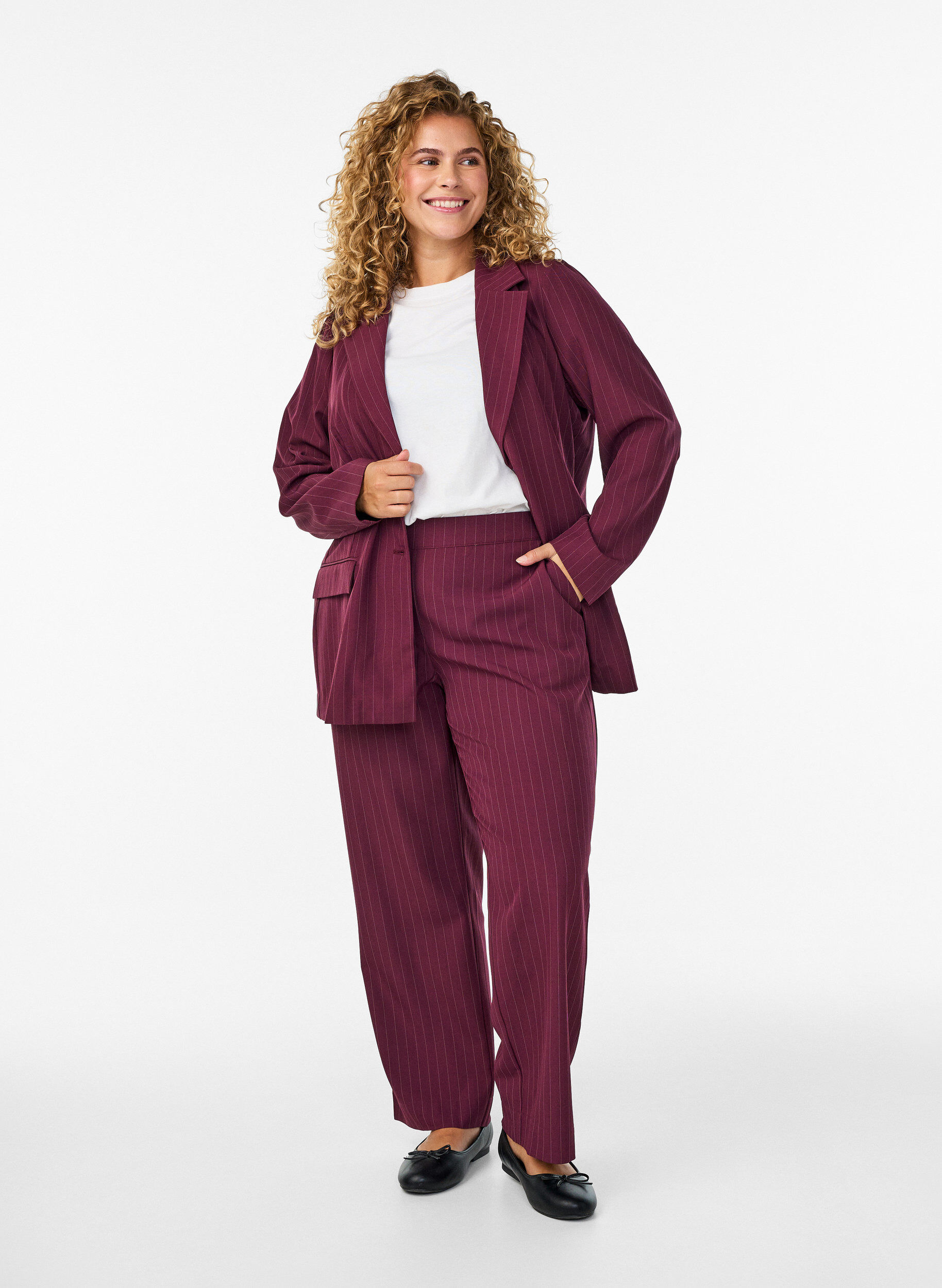ZizzifashionLoose trousers with pockets, Red, Model image number 0