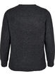 Knitted top with wool and slits, Dark Grey Melange, Packshot image number 1