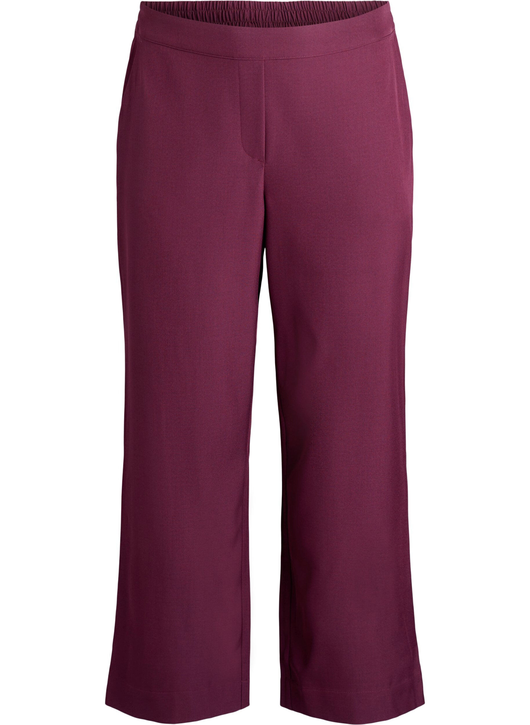 ZizzifashionLoose trousers with pockets, Dark Bordeaux, Packshot image number 0