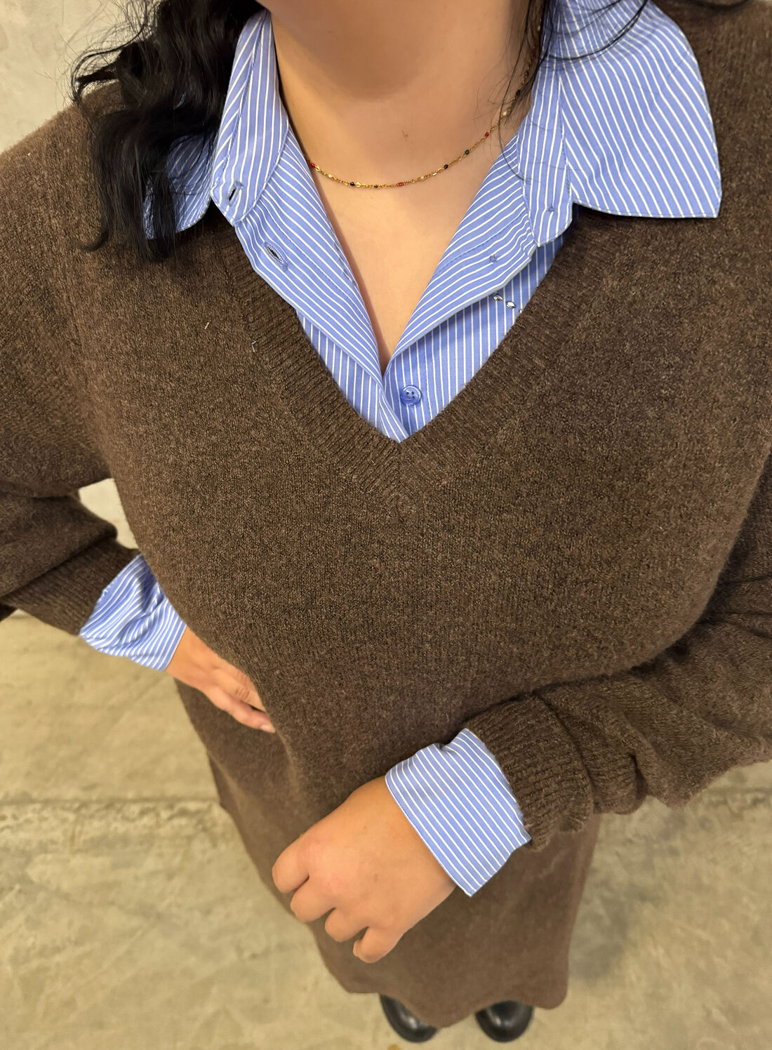 Zizzifashion Brown and blue shades , , Model