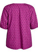Blouse with embroidered floral pattern, Purple, Packshot image number 1