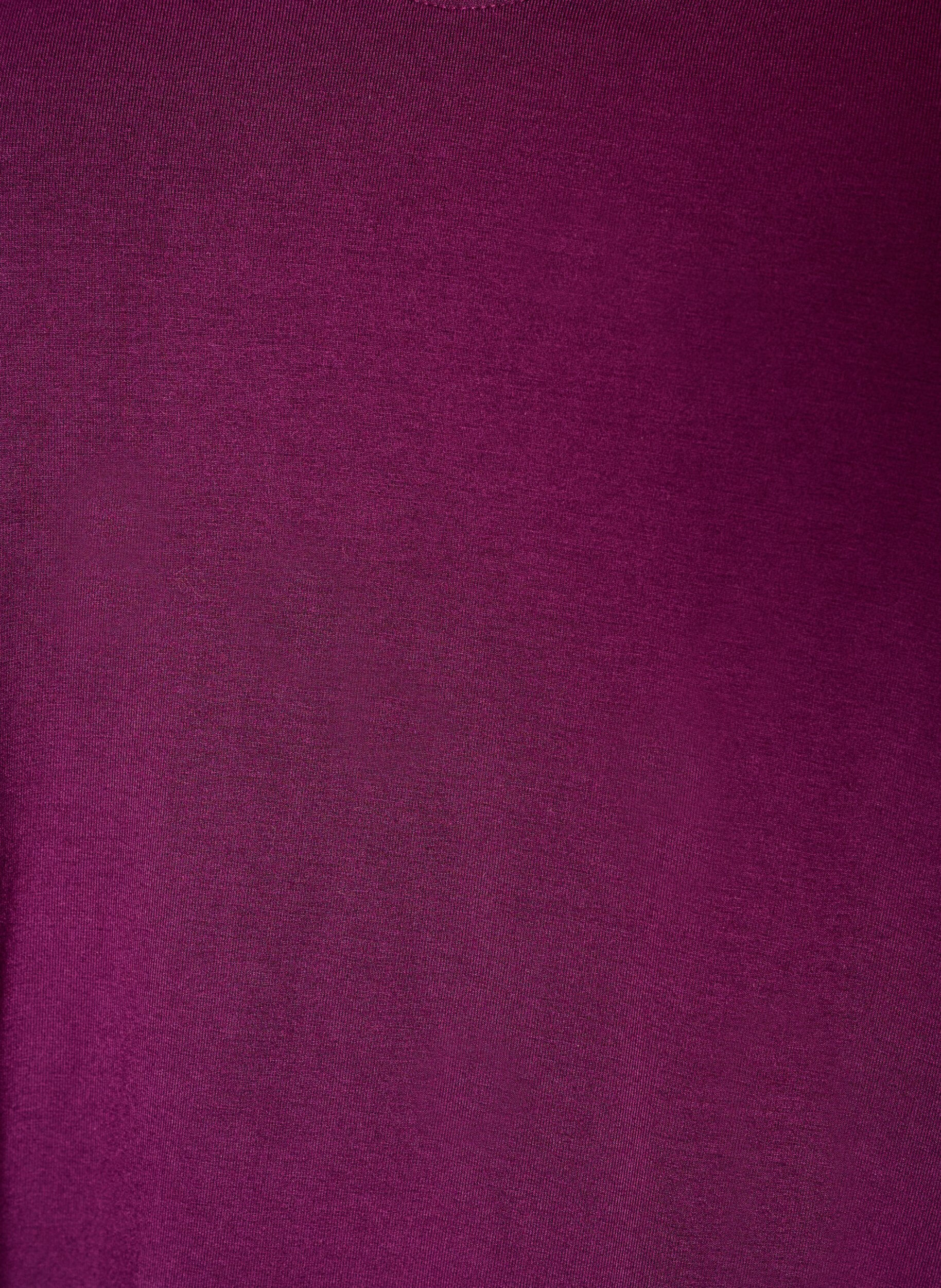 ZizzifashionBasic V-neck T-shirt in viscose, Purple, Packshot image number 2