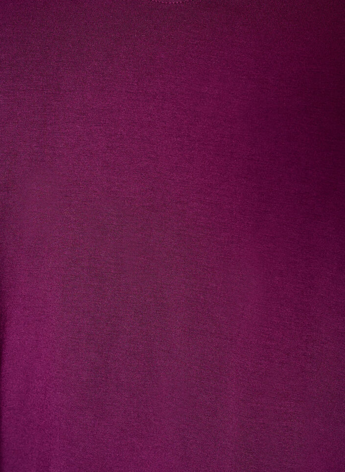 Basic V-neck T-shirt in viscose, Purple, Packshot image number 2